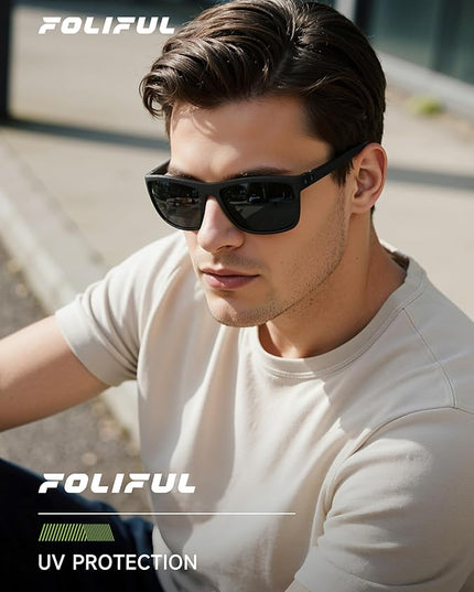Polarized Sunglasses Men Women, Mens Sunglasses Lightweight UV Sun Glasses for Fishing Driving Golf
