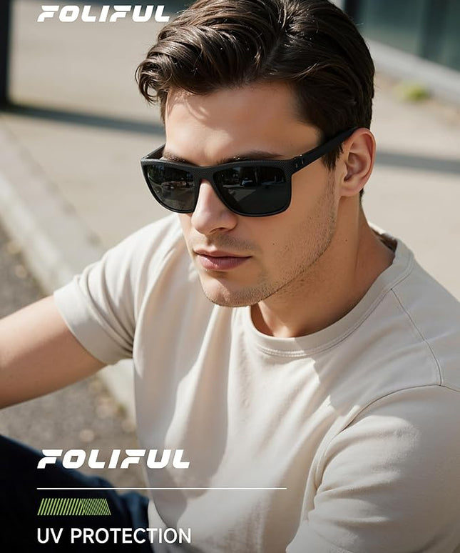 Polarized Sunglasses Men Women, Mens Sunglasses Lightweight UV Sun Glasses for Fishing Driving Golf