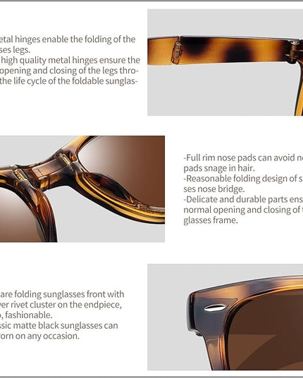 Joopin Square Sunglasses Polarized UV Protection Trendy Designer Sun Glasses Men Women