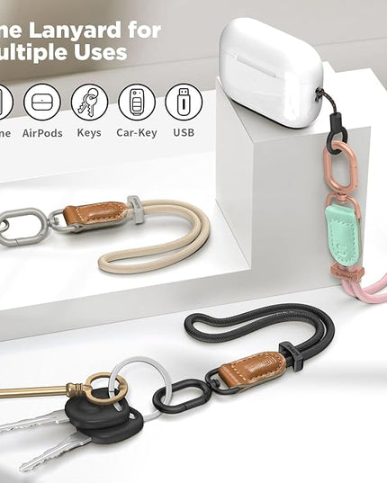 SURPHY Phone Wrist Strap, Keychain Wristlet, Phone Strap Charm with Tether Tab, Cellphone Lanyard Wrist, Key Chain for Women