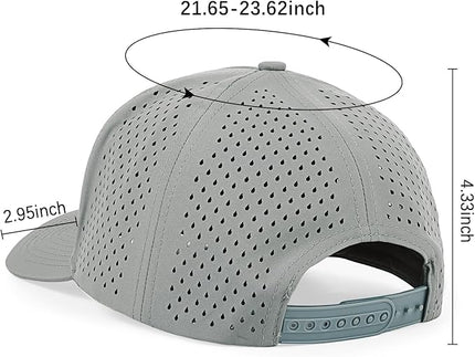kozinu Quick Dry Baseball Cap Curved Brim Snapback Hat Laser Cut Mesh Ball Cap Golf Ball Cap for Men Women