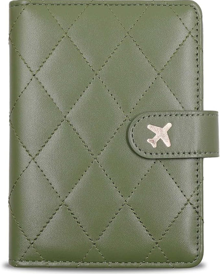 Melsbrinna Rfid Passport Holder for Travel women/Men, Cute Passport Wallet Rfid Blocking Card Slots, Rfid Passport Cover/CaseTravel Wallet, Passport Book Holder (1, LG GREEN)