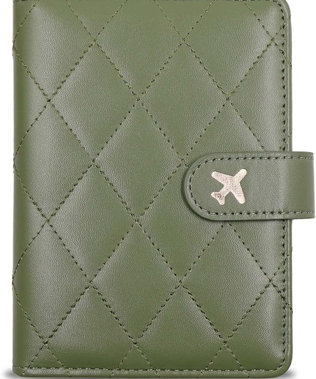 Melsbrinna Rfid Passport Holder for Travel women/Men, Cute Passport Wallet Rfid Blocking Card Slots, Rfid Passport Cover/CaseTravel Wallet, Passport Book Holder (1, LG GREEN)