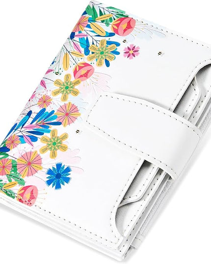 Airkit Small Wallet Women RFID Blocking Leather Bifold Compact Card Holder Wallet for Women with Zipper Coin Pocket 4 ID Window