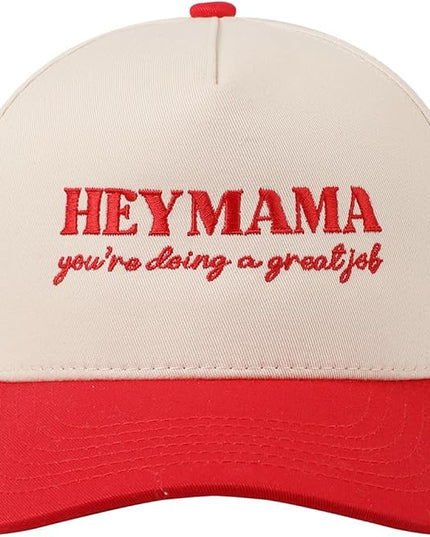 MIRMARU Two-Tone Vintage Canvas Trucker Hats for Men & Women, Adjustable Size Baseball Caps with Trendy Embroidered Design