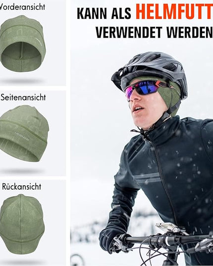 Skull Caps Beanies for Men & Women, Elastic Thermal Running Hat, Windproof Cycling Cap Helmet Liner Soft Beanie Hat
