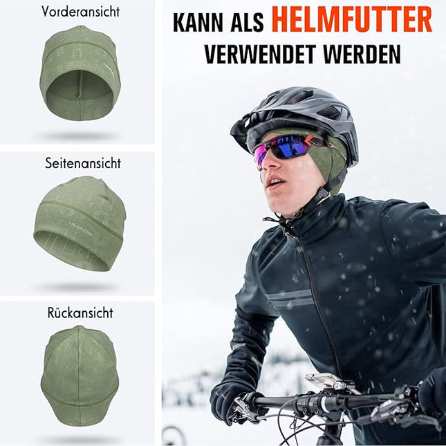 Skull Caps Beanies for Men & Women, Elastic Thermal Running Hat, Windproof Cycling Cap Helmet Liner Soft Beanie Hat