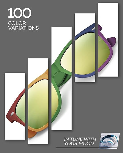 Retro Rewind Polarized Sunglasses for Men and Women - UV Protection Classic Sun Glasses
