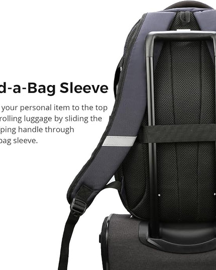 Swissdigital Design Laptop Backpack with USB Charging Port, Travel Backpack Fits 15.6 inches Computer, 31L College School Backpack for Men, Blue Camo | SD803-92