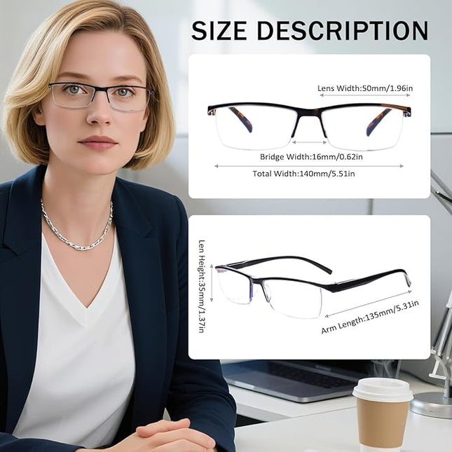 NORPERWIS Reading Glasses Men 3 pack Blue Light Blocking Readers Mens Spring Hinge Comfortable Glasses