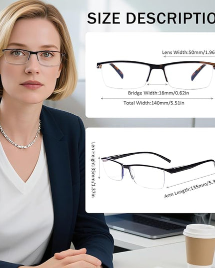 NORPERWIS Reading Glasses Men 3 pack Blue Light Blocking Readers Mens Spring Hinge Comfortable Glasses