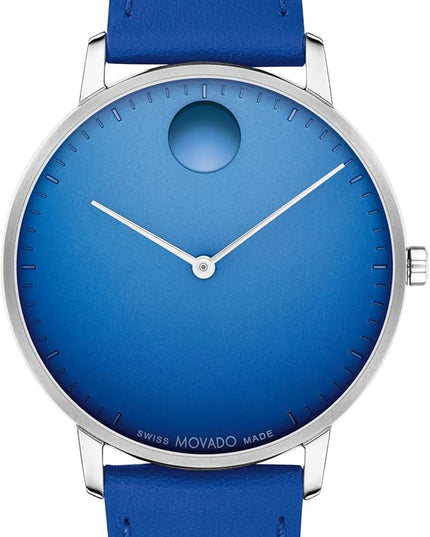 Movado Face Men's Luxury Quartz Watch - Swiss Movement - Water Resistance 30 Meters (3ATM) - Elegant Timepiece - Gift for Him - 41mm