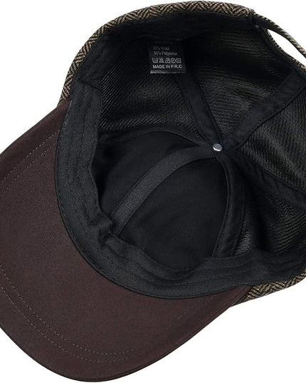 BOTVELA Wool Baseball Cap for Men Adjustable Unstructured Tweed Hat