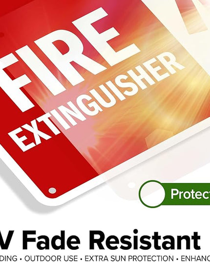 Fire Extinguisher Graphic Sign, 10x7 Inches, Rust Free .040 Aluminum, Fade Resistant, Made in USA by My Sign Center