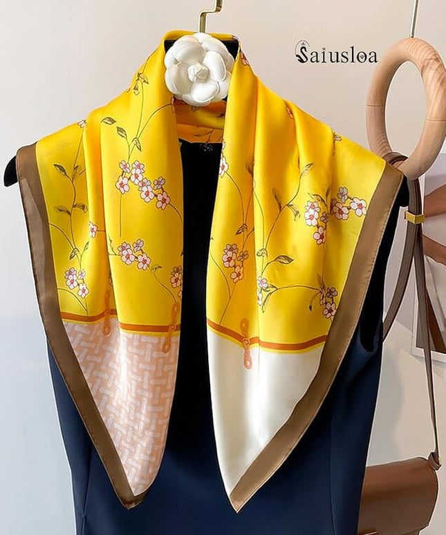 Neck Scarf For Womens Silky Head Scarves Hair Bandanas Square Scarf Fashion Accessories lightweight