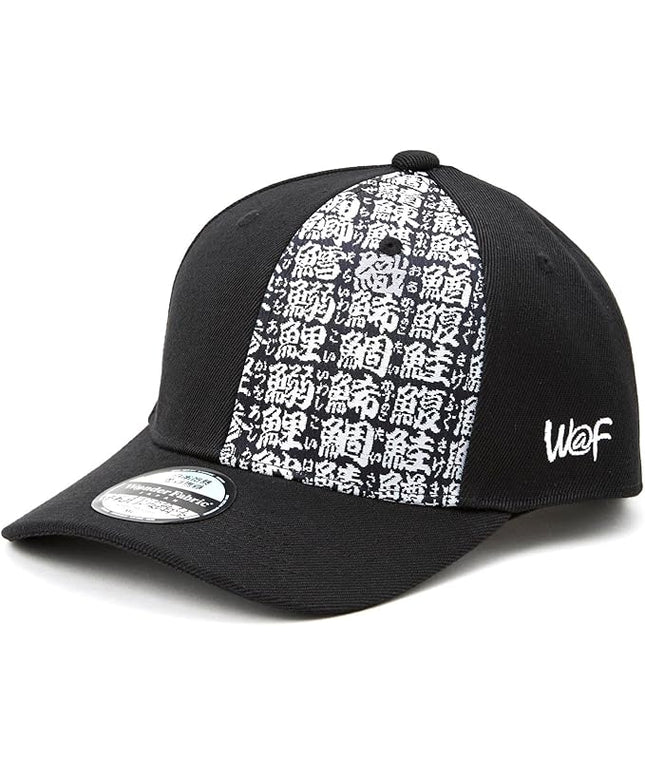 W@nderFabric Traditional Japanese Kimono Baseball Cap, Embroidered Pattern, Adjustable Snapback Flat Brim, 6-Panel Cap
