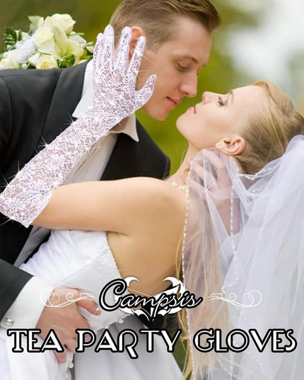 Campsis Floral Lace Gloves Long Lace Gloves