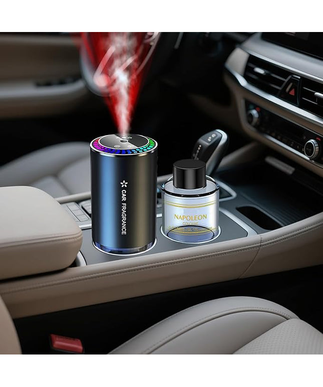 Smart Car Air Freshener Diffuser with Starry Sky Projection and RGB Music Syncing Light 50ml Capacity Aroma Diffuser Auto On/Off 3 Adjustable Modes Perfect for Car, Home and Office, Cologne