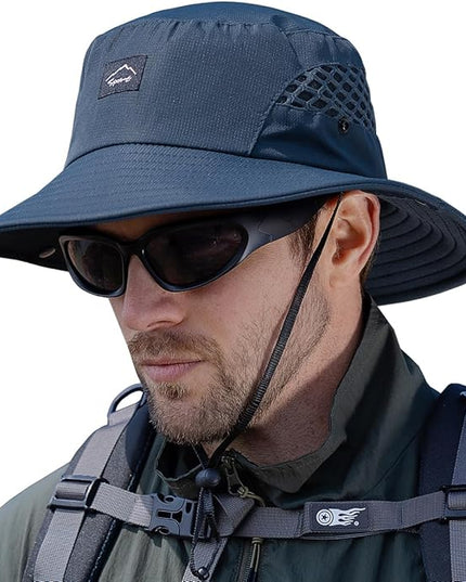 Sireck Fishing Hat, UPF50+ Wide Brim Sun Hat for Men Women, UV Protection Hiking Beach Bucket Hats Summer Safari Hat