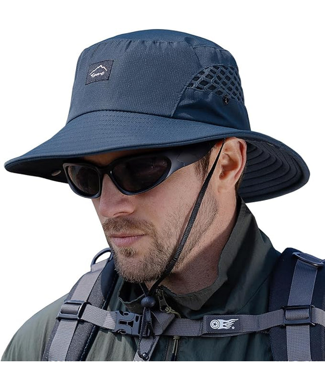Sireck Fishing Hat, UPF50+ Wide Brim Sun Hat for Men Women, UV Protection Hiking Beach Bucket Hats Summer Safari Hat