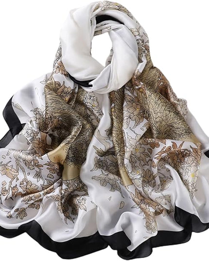 Fashion Scarves Scarf 100% Silk Feeling Scarf Silk Like Scarves Long Lightweight Sunscreen Shawls for Women