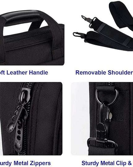 Taygeer Laptop Bag 15.6 Inch, Business Briefcase Gifts for Men Women, Water Resistant Messenger Shoulder Bag with Strap, Premium Office Bag, Carry On Laptop Case for Notebook/Computer/Laptop, Black