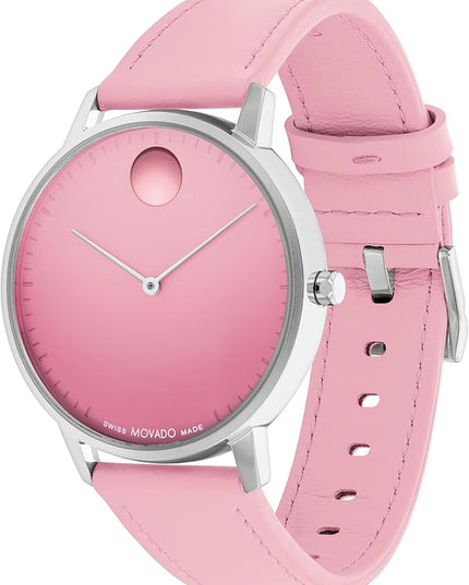 Movado Face Men's Luxury Quartz Watch - Swiss Movement - Water Resistance 30 Meters (3ATM) - Elegant Timepiece - Gift for Him - 41mm