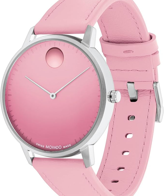 Movado Face Men's Luxury Quartz Watch - Swiss Movement - Water Resistance 30 Meters (3ATM) - Elegant Timepiece - Gift for Him - 41mm
