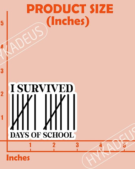 (3Pcs) I Survived 67 Days of School Stickers Funny Teacher Student Humor Tally Marks Six Seven Meme Vinyl Decals Waterproof for Water Bottle, Tumbler, Laptop, Phone Case, 3" x 2.5"