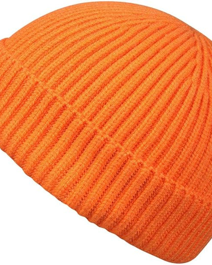 MaxNova Knit Cuff Short Fisherman Beanie for Men Women Warm Hats