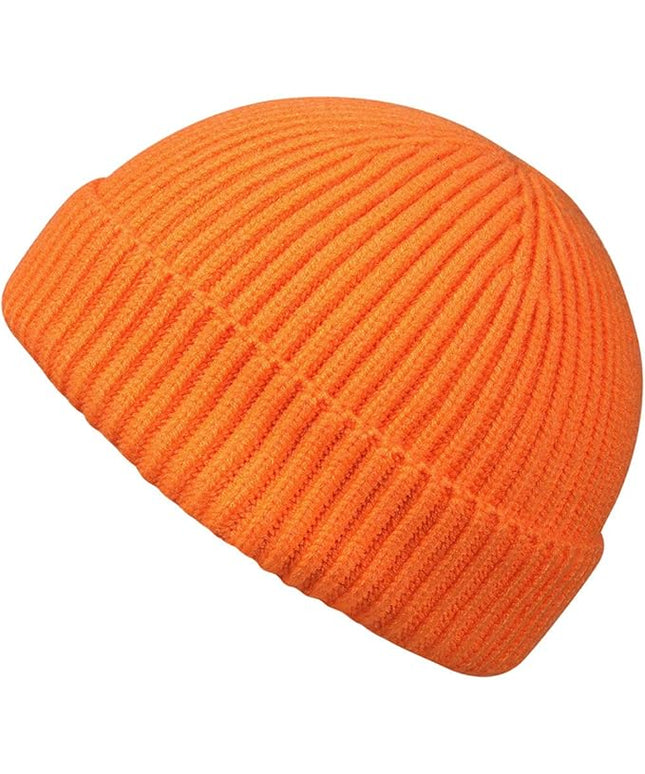 MaxNova Knit Cuff Short Fisherman Beanie for Men Women Warm Hats