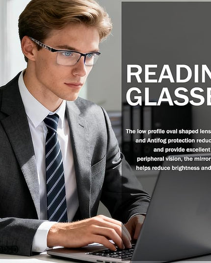 NORPERWIS Reading Glasses Men 3 pack Blue Light Blocking Readers Mens Spring Hinge Comfortable Glasses