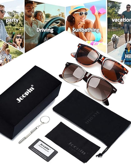 Joopin Square Sunglasses Polarized UV Protection Trendy Designer Sun Glasses Men Women