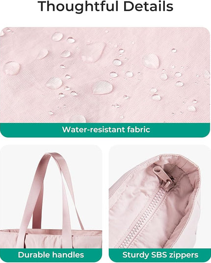 BAGSMART Tote Bag for Women, Tote Bag with Zipper Work Tote with Compartments Nurse Shoulder Hanbag for Travel, Gym