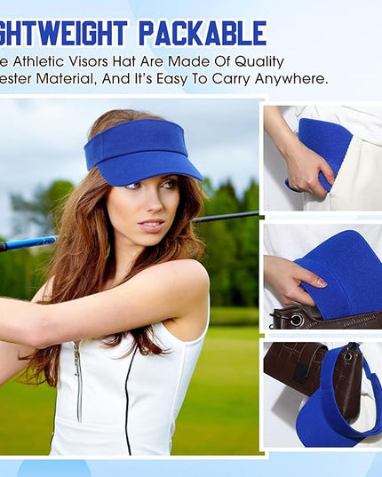 Silkfly 36 Pack Sun Visor Hats Adjustable Sports Athletic hat UV Protection Sun Visor Cap for Men Women Tennis Running Golf