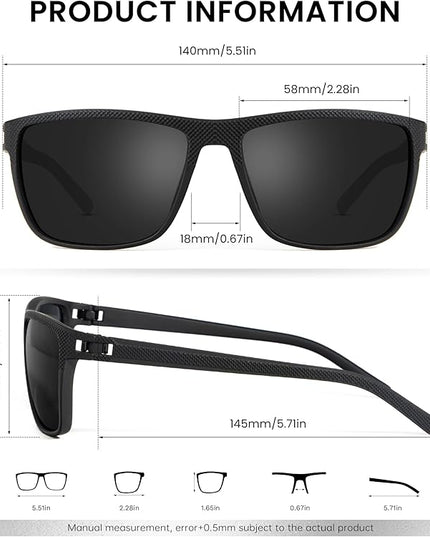Sunglasses-Men Polarized Mens Sunglasses: Classic Women Sun Glasses UV Protection for Fishing Driving Golf