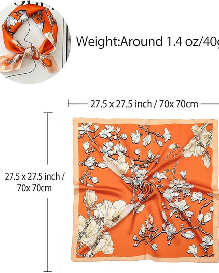 Dailyacc Hair Bandanas Scarf For Women Lightweight Fashion Neck Silk Satin Head Scarves For Sleeping Handbags Scarf