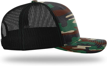 Richardson 112 Trucker Hat - Premium Adjustable Snapback Hat - Structured Six Panel Richardson Blank Caps