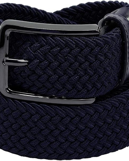 Falari Men Women Multicolored Elastic Stretch Braided Belt Canvas Fabric Woven No Holes Belt