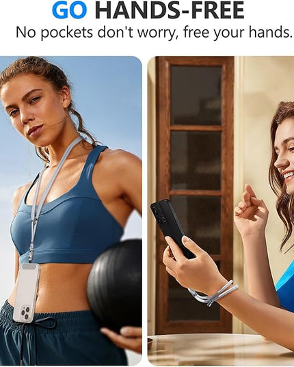 4 Pack Phone Lanyard & Wrist Strap, Cell Phone Lanyard for Around The Neck Adjustable Phone Strap for Most Smartphones