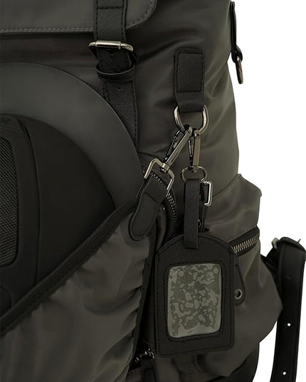 Grand Prix Deluxe Equestrian Backpack, Durable Water-Repellent Riding Gear Bag with Boot Compartment and Organizer Pockets, Dark Gray