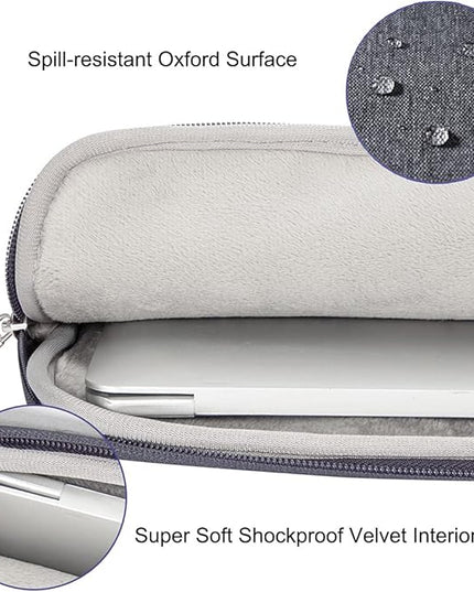 Voova Laptop Bag 13 14 Inch, Waterproof Computer Sleeve Carrying Case with Shoulder Straps & Handle Compatible with Macbook Air 13 M2/M3/M4, MacBook Pro 13/14, HP Dell Lenovo Chromebook 14, Grey
