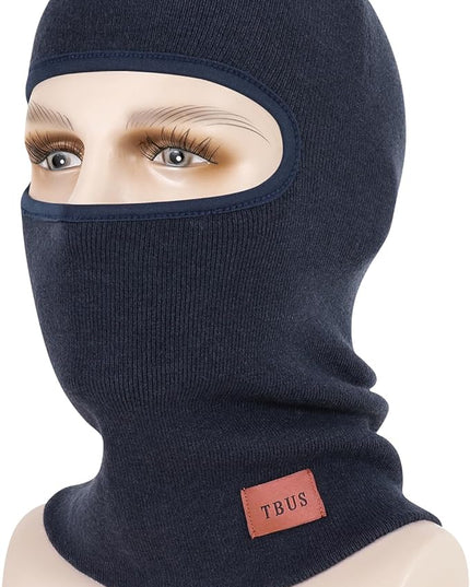 TBUS Men’s Knit Insulated Face Mask Beanie, Thermal Full Face Cover Ski Mask for Cold Weather for Women and Men