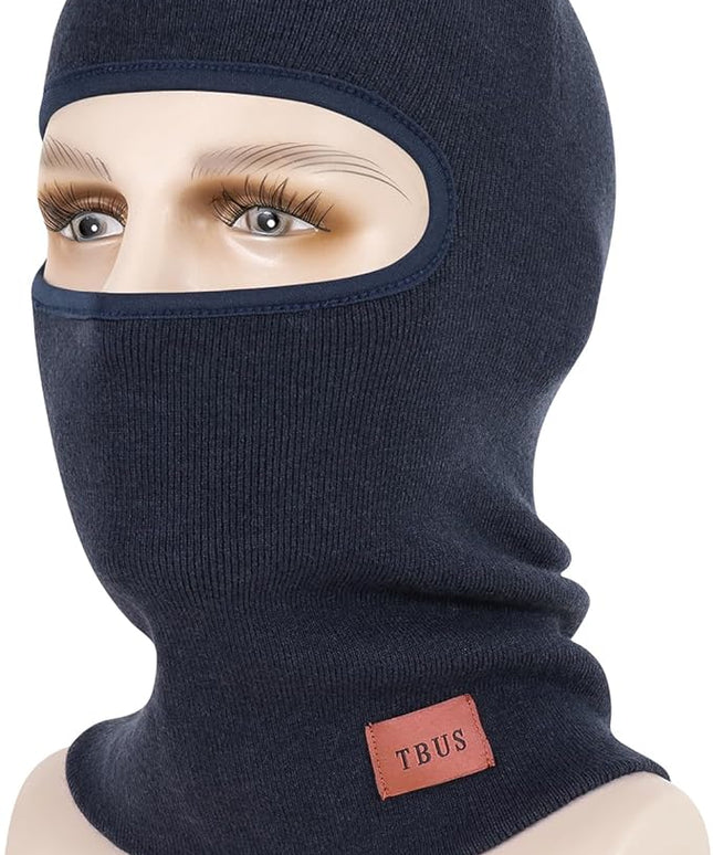 TBUS Men’s Knit Insulated Face Mask Beanie, Thermal Full Face Cover Ski Mask for Cold Weather for Women and Men