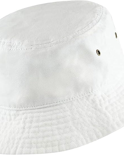 The Hat Depot Bucket Hat - Unisex 100% Cotton & Denim UPF 50 Packable Summer Travel Beach Sun Hat