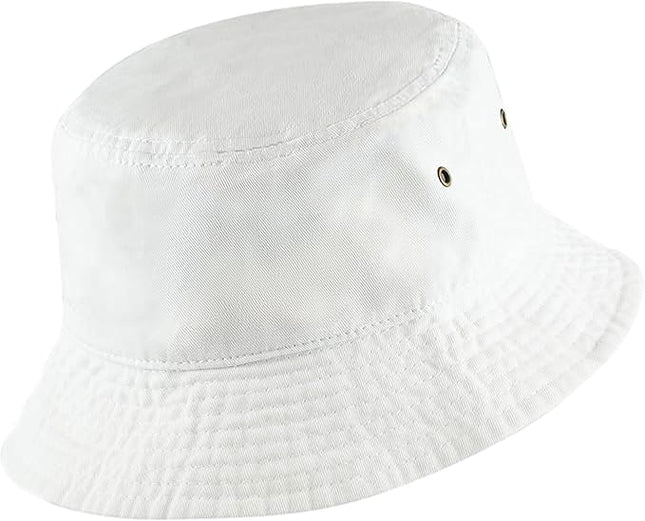 The Hat Depot Bucket Hat - Unisex 100% Cotton & Denim UPF 50 Packable Summer Travel Beach Sun Hat