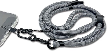 Adjustable Cell Phone Lanyard Crossbody Smartphone Strap Soft Rope Phone Lanyard for Around the Neck Holder (Grey)