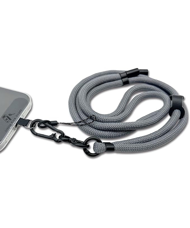 Adjustable Cell Phone Lanyard Crossbody Smartphone Strap Soft Rope Phone Lanyard for Around the Neck Holder (Grey)
