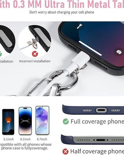 Clip and Go Strap for Phone with Wallet Crossbody Phone Lanyard and Detachable Checkered Bag with ID Window and RFID Pouch for Daily Travel. Strawberry