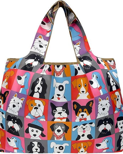 allydrew Large Foldable Tote Nylon Reusable Grocery Bags